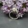 Pierścionki srebny pierścionek,z perłą,kwiat,regulowany