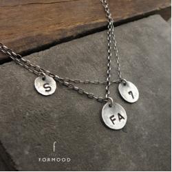 naszyjnik personalizowany srebro oksydowane - Naszyjniki - Biżuteria