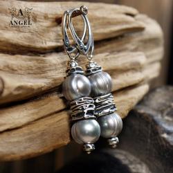 kolczyki z pereł,biżuteria z perłami - Kolczyki - Biżuteria