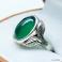 Pierścionki pierścionek z zielonym onyksem,srebro,biżuteria