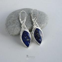 granatowe kolczyki,lapis lazuli - Kolczyki - Biżuteria