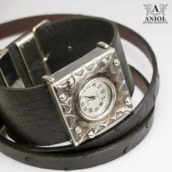 zegarek ze srebra,damski zegarek,bransoleta - Bransoletki - Biżuteria