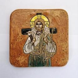 Beata Kmieć,ikona ceramiczna,Pasterz,Jezus - Ceramika i szkło - Wyposażenie wnętrz