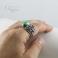 Pierścionki zielony pierścień,unikatowy pierścionek