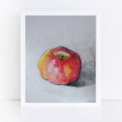 jabłko,akwarela - Obrazy - Wyposażenie wnętrz