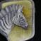 Wisiory wisior z zebrą,srebrna zebra naszyjnik