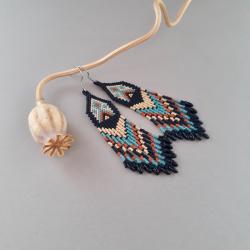 kolczyki indiańskie,kolorowe - Kolczyki - Biżuteria