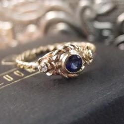 delikatny złoty pierścionek - Pierścionki - Biżuteria