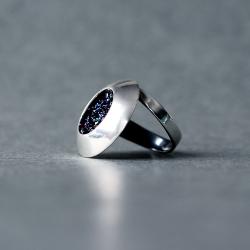 unikatowy pierścień z minerałem - Pierścionki - Biżuteria