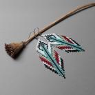 Kolczyki kolczyki indiańskie,z fredzlami,kolorowe
