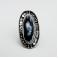 Pierścionki duży srebrny pierścień z dendrytowym
