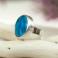 Pierścionki srebrny,minimalistyczny,pierścienek,niebieski,agat