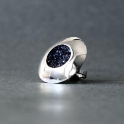 okrągły polerowany pierścionek z minerałem - Pierścionki - Biżuteria