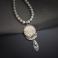 Naszyjniki srebrny,naszyjnik,z agatem mszystym,z perłami