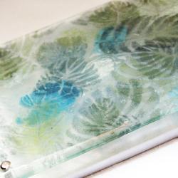 obraz dżungla szkło stapiane prezent liście - Ceramika i szkło - Wyposażenie wnętrz
