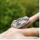 Pierścionki Jowisz srebrny pierścień z jaspisem leopardzim