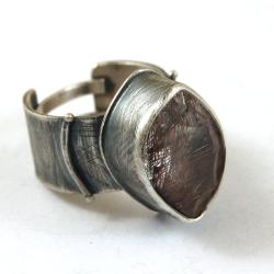 srebrny pierścionek z kwarcem rutylowym - Pierścionki - Biżuteria