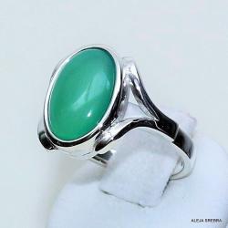 pierścionek z onyksem zielonym,srebro,pierścionki, - Pierścionki - Biżuteria
