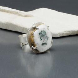 kwarc solarny,pierścionek z kwarcem,regulowany - Pierścionki - Biżuteria