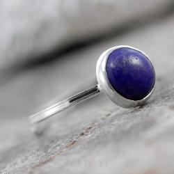 lapis lazuli,srebrny pierścionek,litori - Pierścionki - Biżuteria