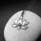 Wisiory wisiorek,kwiat lotosu,srebrna biżuteria,fiann