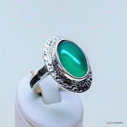 biżuteria,srebro,pierścionki z zielonym kamieniem - Pierścionki - Biżuteria
