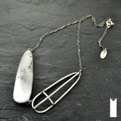 minimalistyczny,surowy,prosty,srebrny - Naszyjniki - Biżuteria