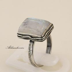 srebro kamień księżycowy - Pierścionki - Biżuteria