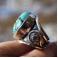 Pierścionki serbrny pierścionek z turkusem