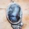 Naszyjniki srebrny,wisior,z opalem dendrytowym i perłą