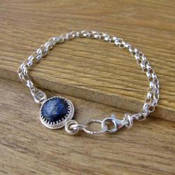 Delikatna bransoletka z lapis lazuli - Bransoletki - Biżuteria