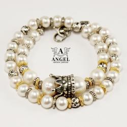 bransoleta z perel,biżuteria damska ze złota - Bransoletki - Biżuteria