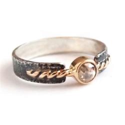 pierścionek zaręczynowy z diamentem - Pierścionki - Biżuteria