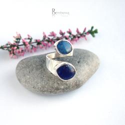 pierścionek z lapis lazuli,niebieski kamień - Pierścionki - Biżuteria