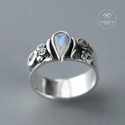 omerta,pierścionek,kamienie naturalne - Pierścionki - Biżuteria