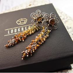 eleganckie kolczyki z turmalinem - Kolczyki - Biżuteria