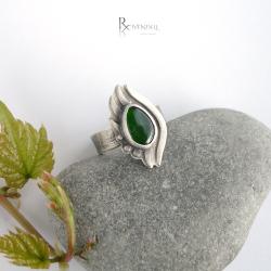 zielony kamień,chromowa zieleń - Pierścionki - Biżuteria