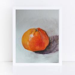 pomarańcza,owoc,akwarela - Obrazy - Wyposażenie wnętrz