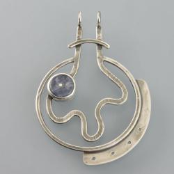 srebrny wisior z kyanitem - Wisiory - Biżuteria