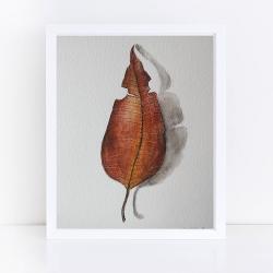 liść,akwarela,jesień - Obrazy - Wyposażenie wnętrz