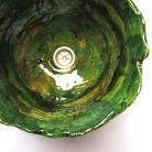 Ceramika i szkło zielona umywalka ceramiczna,nablatowa,zieleń
