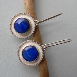 z lapisem lazuli,kolczyki koła - Kolczyki - Biżuteria