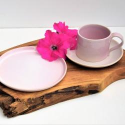różowa ceramika,rożowa filiżanka - Ceramika i szkło - Wyposażenie wnętrz