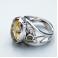 Pierścionki srebrny pierścionek z cytrynem ognistym