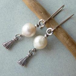 długie kolczyki,z perłami,chwosty - Kolczyki - Biżuteria