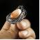 Pierścionki srebrny,pierścionek,opal,pomarańczowy,meksykański