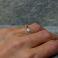 Pierścionki minimalistyczny,surowy pierścionek z diamentem