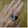 Pierścionki pierścień z kwarcem,szeroka obrączka