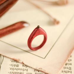 pierścionek z peridotem,czerwony pierścionek - Pierścionki - Biżuteria