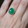 Pierścionki pierścionek rozmiar 15,zielony kamień,srebro